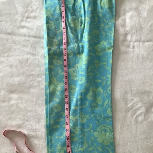 J.H. Collectibles lime green and shy blue capris size 10. - Picture 3 of 7